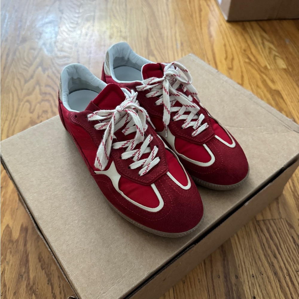 ALOHAS Red and White Sneakers